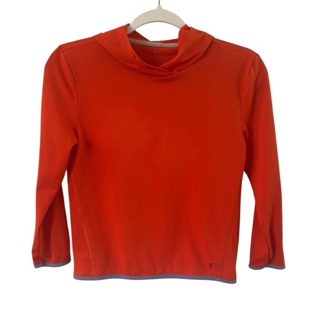 Cotopaxi Kids Orange Hooded Long Sleeve Top size Small
